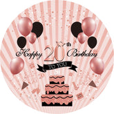 Rose Gold Luftballons Glücklich 20 Geburtstag Runden Hintergrund